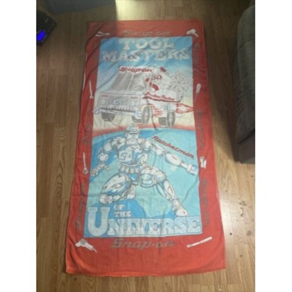 Vintage R.A. Briggs Snap On Tool Masters Of The Universe Beach Towel 65 x 34inch - Picture 1 of 3